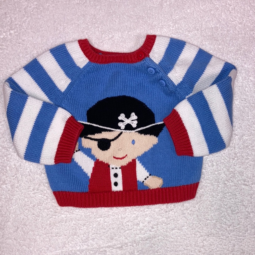 Zubels cotton knit pirate sweater 6m